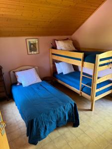 Postel nebo postele na pokoji v ubytování Maison avec accès privé au bord de Drôme