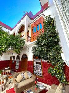 Posezení v ubytování Riad La Perle Rouge