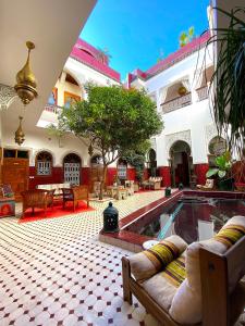 Posezení v ubytování Riad La Perle Rouge