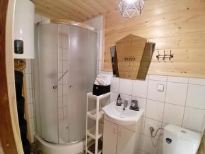 Kúpeľňa v ubytovaní Zakątek Włóczykija + 37 fotografií