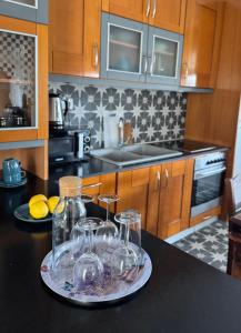 Kuchyň nebo kuchyňský kout v ubytování Levanta Apartment