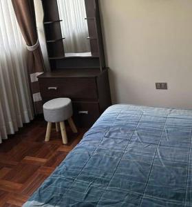 Katil atau katil-katil dalam bilik di Departamento centrico cusco