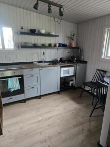 Kuchyň nebo kuchyňský kout v ubytování Sólvellir