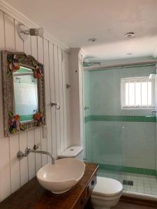 Koupelna v ubytování Verdadeiro Paraíso