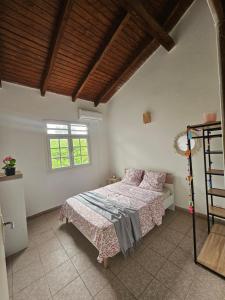 a bedroom with a bed and a window at Zen'Nature&Chill House - Punta Cana Room in Petit-Canal
