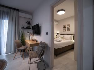 Postel nebo postele na pokoji v ubytování Canva Living