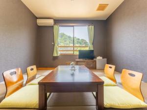 A seating area at RV park plus Numata Kenko Land