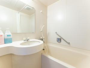 A bathroom at RV park plus Numata Kenko Land