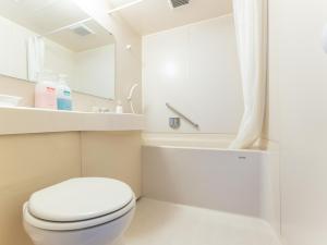 A bathroom at RV park plus Numata Kenko Land