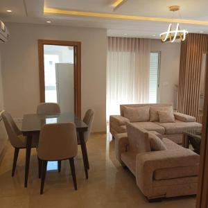 Posezení v ubytování Luxury penthouse sahloul