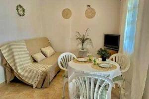 TV a/nebo společenská místnost v ubytování SON BOU Apartamento en planta baja junto la playa