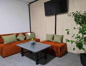 TV a/nebo společenská místnost v ubytování TREND HOUSE hostel