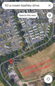Letecký snímek ubytování 50A ALDERLEY at Hoburne bashley