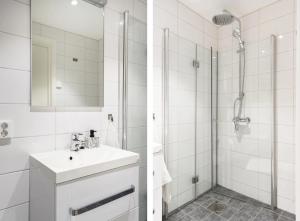 Ένα μπάνιο στο Large luxurious apartment with private terrace and parking +9 φωτογραφίες