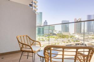 Balkón nebo terasa v ubytování Bloomfields Tranquil Stu Al Maryah Vista