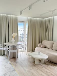 Posezení v ubytování GOLD Apartment - Lotnisko Pyrzowice-Katowice