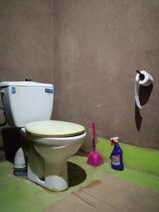 a bathroom with a toilet and a roll of toilet paper at Dar itran 2 in Mhamid +25 photos