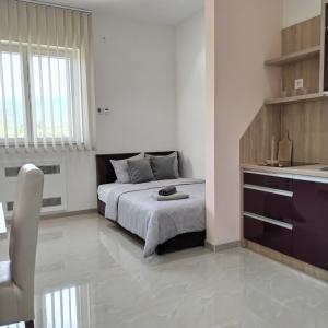 Postel nebo postele na pokoji v ubytování Kristal Apartmani - Banja Ždrelo