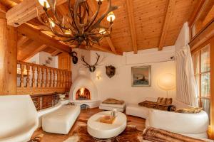 Posezení v ubytování Das Kitz - deLuxe Chalet Valerie