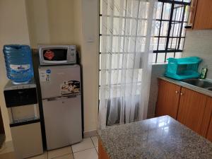 Kuchyň nebo kuchyňský kout v ubytování Cozy Apartment