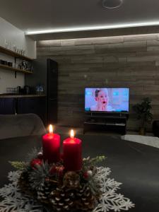 TV a/nebo společenská místnost v ubytování Luguse Älfi Maja + 11 fotografií