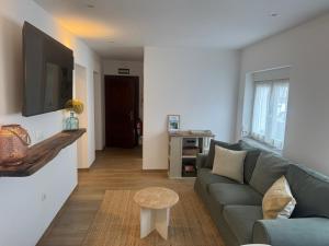 a living room with a couch and a tv at Apartamento La Sabina in Reinosa +27 photos