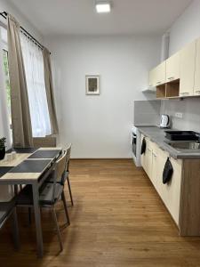 Kuchyň nebo kuchyňský kout v ubytování Apartmány Daros