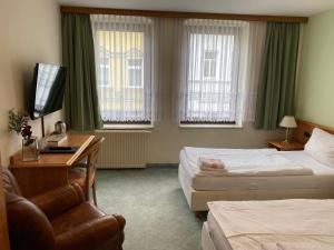 TV a/nebo společenská místnost v ubytování Hotel Zur Sonne
