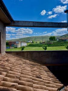 a view from the roof of a building at Hostal Hoz del Manzano in Monterde de Albarracín