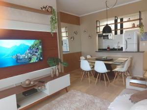 Η κουζίνα ή μικρή κουζίνα στο Olimpia Residencial Villaggio