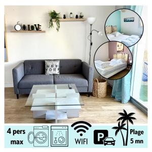 Χώρος καθιστικού στο L'Escapade Valrassienne - 5 minutes de la plage