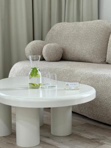 Posezení v ubytování GOLD Apartment - Lotnisko Pyrzowice-Katowice