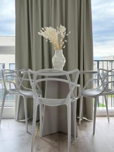 Balkón nebo terasa v ubytování GOLD Apartment - Lotnisko Pyrzowice-Katowice