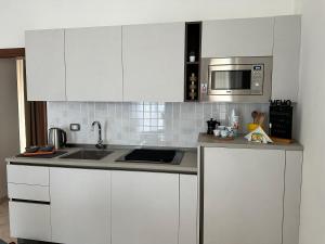Kuchyň nebo kuchyňský kout v ubytování Domus Angriae Apartment