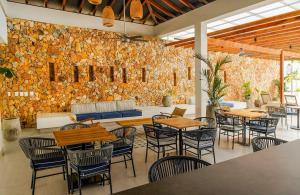 Restaurant ou autre lieu de restauration dans l'établissement Baia Kristal - Vacaciones Cartagena Colombia
