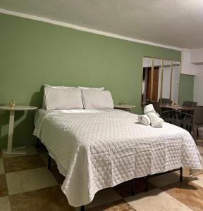 Postel nebo postele na pokoji v ubytování Cozy studio in amazing Manatí with AC, WiFi, Pool