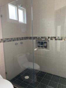 Koupelna v ubytování Hotel Arcangeles