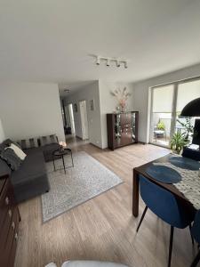 a living room with a couch and a table at Apartament Kalina in Lublin