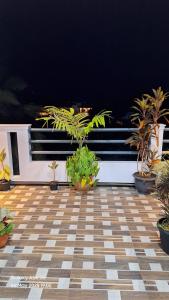 Rõdu või terrass majutusasutuses Trinco Green Inn uppuveli