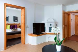 TV a/nebo společenská místnost v ubytování Hotel Goldried