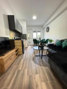 Kuchyň nebo kuchyňský kout v ubytování Apartmani Popivoda