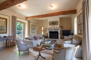 Χώρος καθιστικού στο Le Château de la Baude