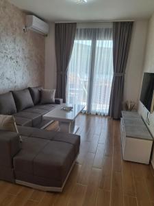 a living room with a couch and a table at Apartman Điki in Đenovići