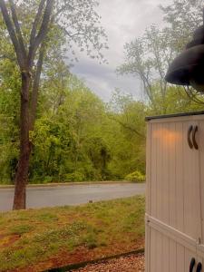 a view of a road next to a house at Sattva Home in Charlottesville