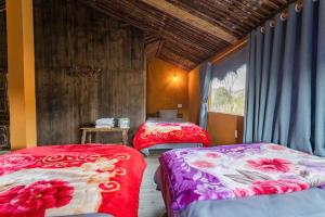 Ένα ή περισσότερα κρεβάτια σε δωμάτιο στο Đời Đá Homestay Lao Xa +27 φωτογραφίες