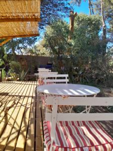 Ein Garten an der Unterkunft Hotel-Camping Takha Takha