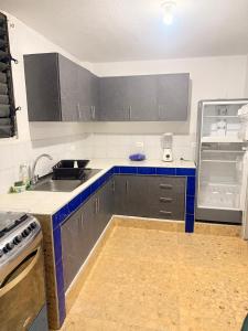 Η κουζίνα ή μικρή κουζίνα στο apartamento por días en el centro SVCH