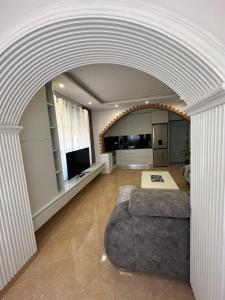 Kuchyň nebo kuchyňský kout v ubytování Dion apartamen + 6 fotografií