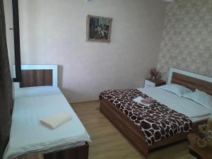 Postel nebo postele na pokoji v ubytování Akhaltsikhe hotel “Sunny House”