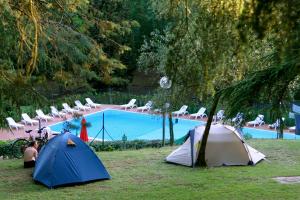 Jardín al aire libre en Camping Siena Colleverde
